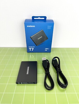 Samsung T7 1TB External USB 3.2 Gen 2 Portable SSD [MU-PC1T0T/AM