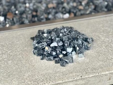 Premium BLACK 1/2" Reflective Tempered Fire Glass for Fireplace and Fire Pit