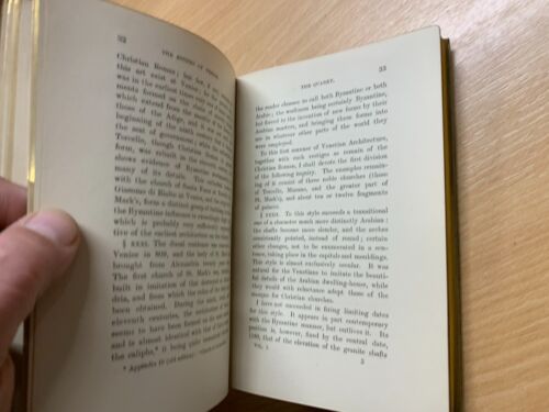 *RARE* 1894 "LES PIERRES DE VENISE" TOMES 1 & 2 LIVRES ANTIQUES EN CUIR (P6) - Picture 10 of 23