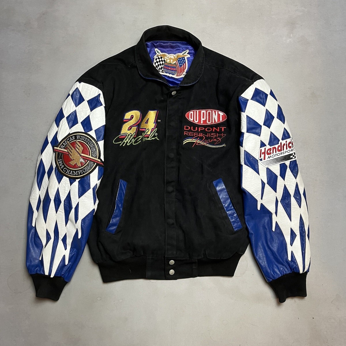 Vintage Jeff Hamilton Gordan Nascar Winston Cup Leather Jacket