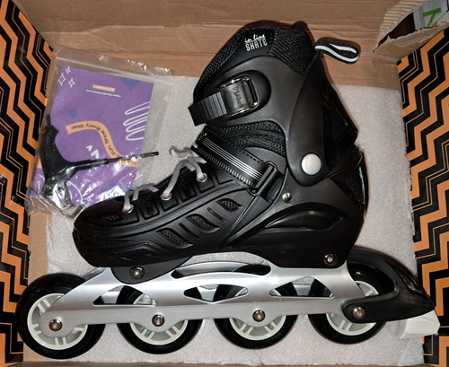 Nattork Inline Skates Women Adjustable X-Large sizes 6 - 9 ~ Black - Picture 4 of 9