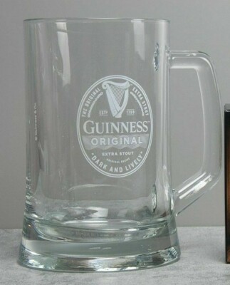 Guinness Green Collection Tankard - Taza grande de vidrio para cerve Guinness Green Collection Tankard - Taza grande de vidrio para cerve