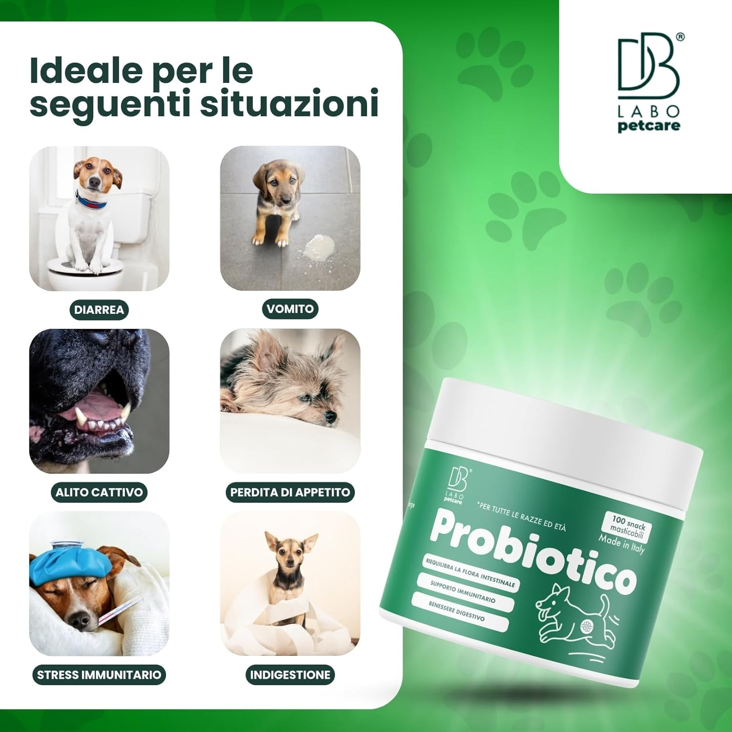 Probiotico Cane DB Labo 100 Snack - Stop Prurito e Diarrea Ora! - 3