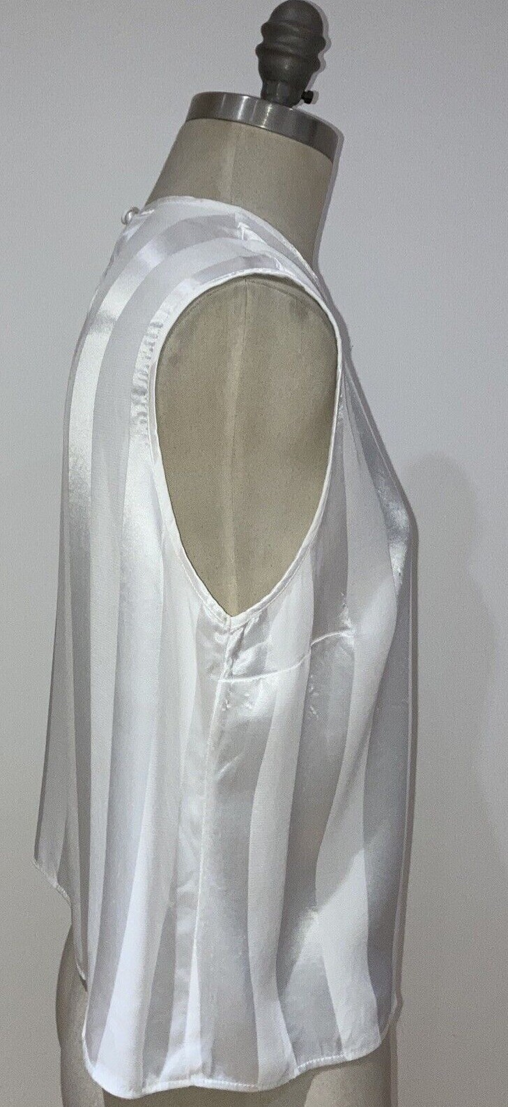 Vintage 1990s Cream St Michael (M & S)  Satin Top, Size 16, 38" Bust 4