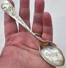 Sterling Silver Souvenir Spoon Venice California with Bear on Handle. MECHANICS