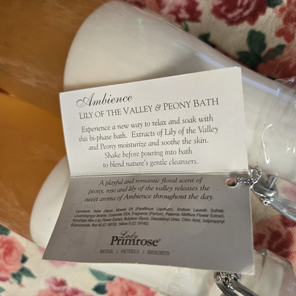 Lot of 2 LADY PRIMROSE AMBIENCE Lilly of the Valley Peony Royal Extract Bathing - Imagem 3 de 4