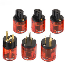 HIFI EU/US/AU Power Plugs IEC 320Gold Plated Connectors for Audio Power Cables
