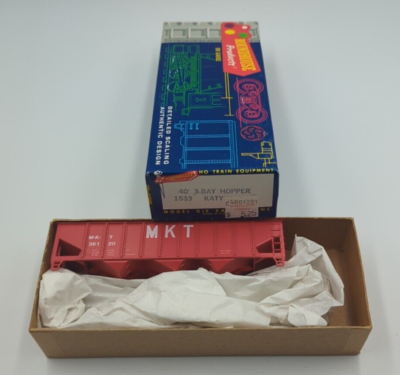 #ad #ad Roundhouse 1533 HO 40#x27; Katy MKT 36120 Missouri Kansas Texas 3 Bay Hopper NOS $17.95