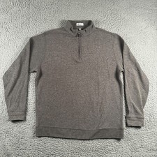 Peter Millar Sweater 1/4 Zip Golf Pullover Men's XL Gray Rayon Blend