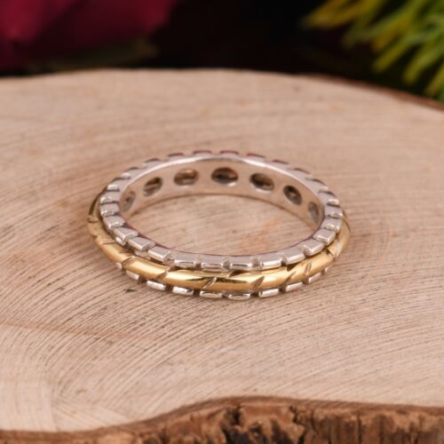 Angst Spinner Ring Vintage Spinnerring, Spinnerring für Damen Silber Spinner - Bild 2 von 5