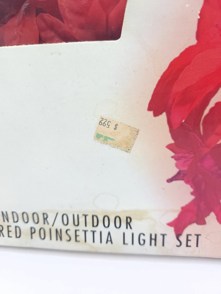 Vintage Red Poinsettia Flower Christmas Lights *Read Description * eBay