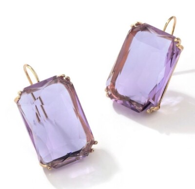Candy Resin Drop Earrings - Purple