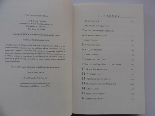 (037) The Disappearing Duke by Tom Freeman-Keel mysterious history HB2003 - Picture 4 of 7