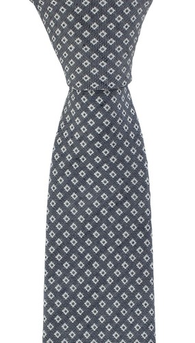 Simple Diamond Silk Tie - Picture 11 of 18