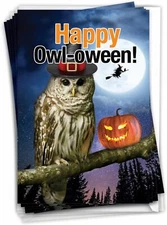 NobleWorks - 12 Hilarious Halloween Greeting Cards Bulk Box Set Multicolor 