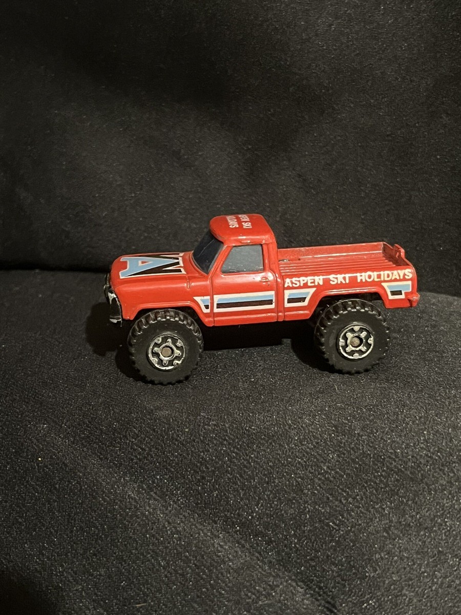 Matchbox 1981 Ford Aspen Ski Holidays Mini Truck Red Diecast USED
