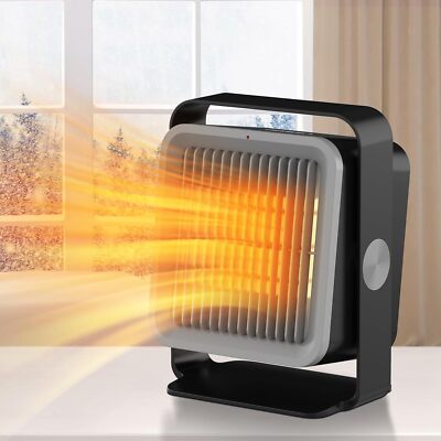 Small Space Heater, Portable Electric Heater Adjustable Angle for
