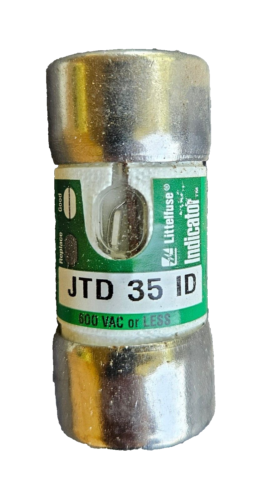 Littelfuse JTD-35-ID Time-Delay Fuse, Indicator, Class-J, 35A, 600V 1 PC New