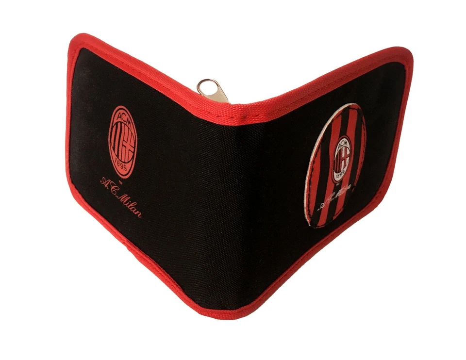 Official AC Milan Bi-Fold Wallet - Licensed Football Club Zipper Enclosure - Image 4 of 4