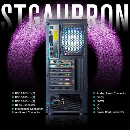STGAubron Gaming Desktop PC Computer,Intel Core I7 3.4 GHz up to 3.9 GHz,Rade... - Picture 7 of 7