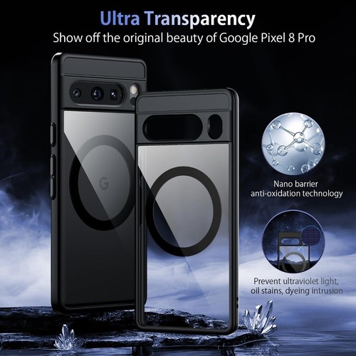 Black Magsafe Case For Google Pixel 8A Pro / 7A Wireless Shockproof Phone Cover - Picture 7 of 34