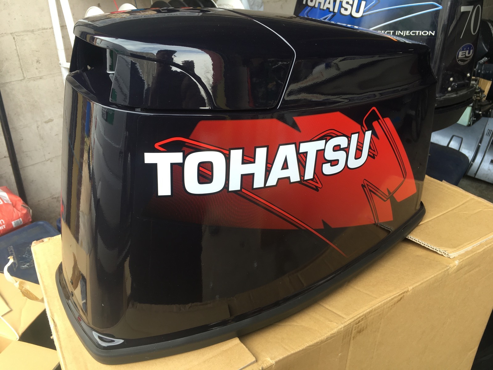 NEW Top Hood Cover Cowling Tohatsu 60HP 70HP 2Stroke Outboard Aquamarine Blue eBay