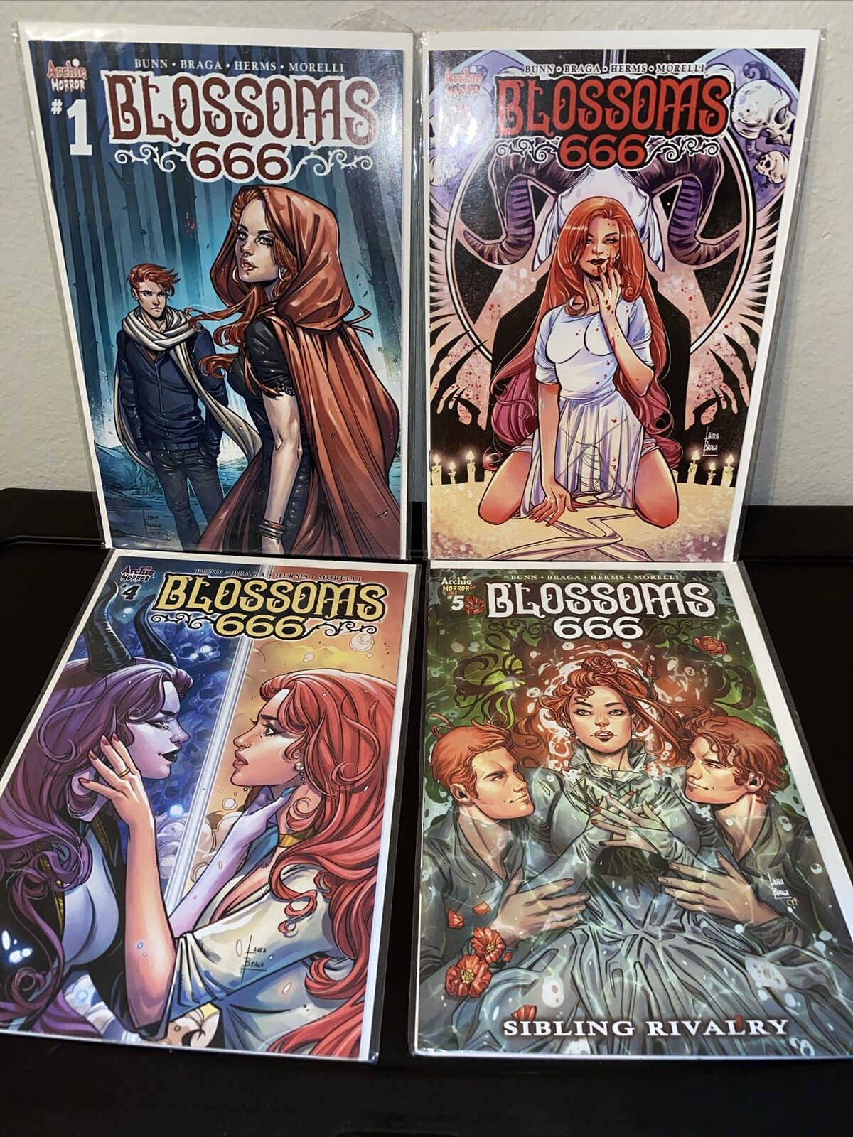 LOT OF 4 - BLOSSOMS 666 (2018 ARCHIE Horror ) COMIC BOOKS 1 2 4 5