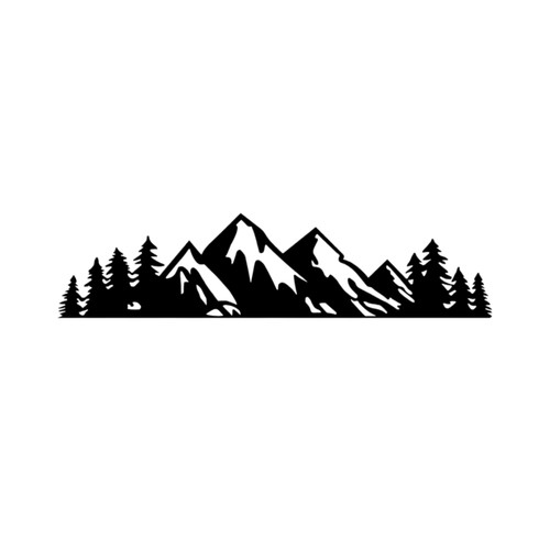 Mountain Range Landscape Vinyl Decal Choose Size and Color