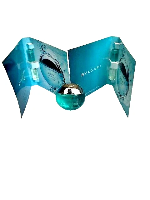 Bvlgari AQVA Pour Homme Marine Eau de Toilette 0,17 OZ y 2 frascos cardados Foto 3 de 4