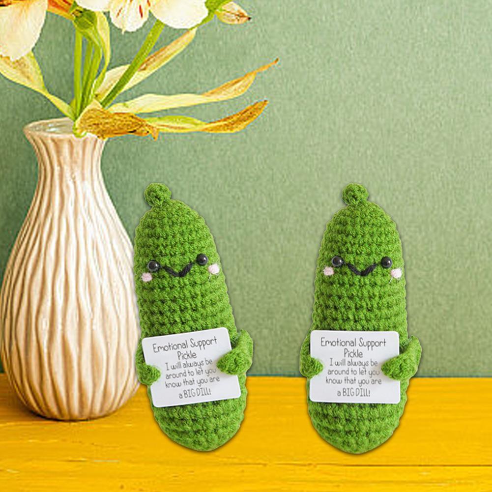 1set Handmade Emotional Support Pickled Cucumber Gift, Handmade Croche –  Microdeer