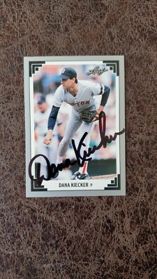 1991 Leaf Dana Kieker rookie #341 - Boston Red Sox - Autographed!