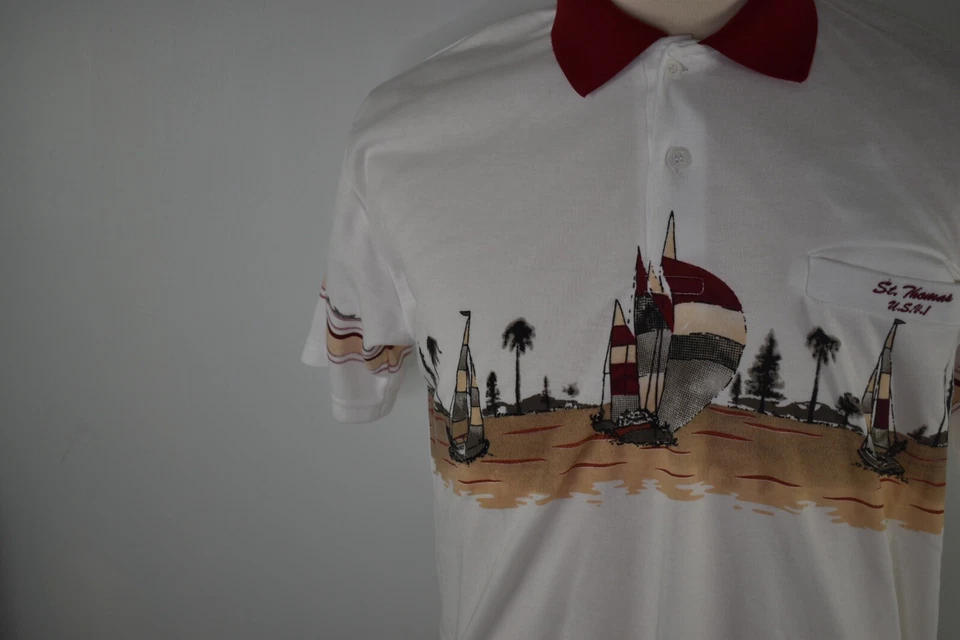 Paradise Collection Polo Shirt Size Medium Men - Image 4 of 4