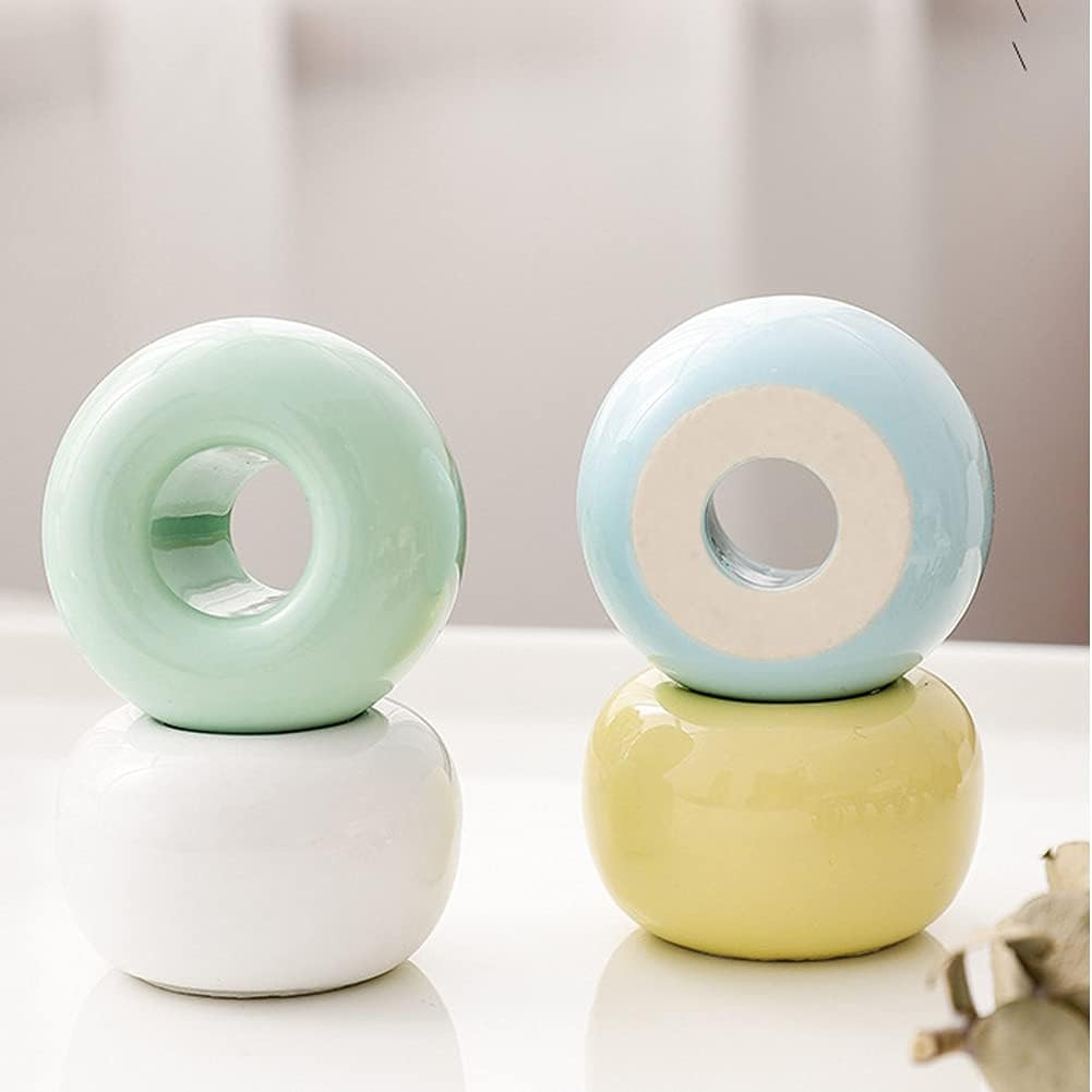 2 Pcs Mini Ceramic Toothbrush Holders Individual Stand for Bathroom Counter