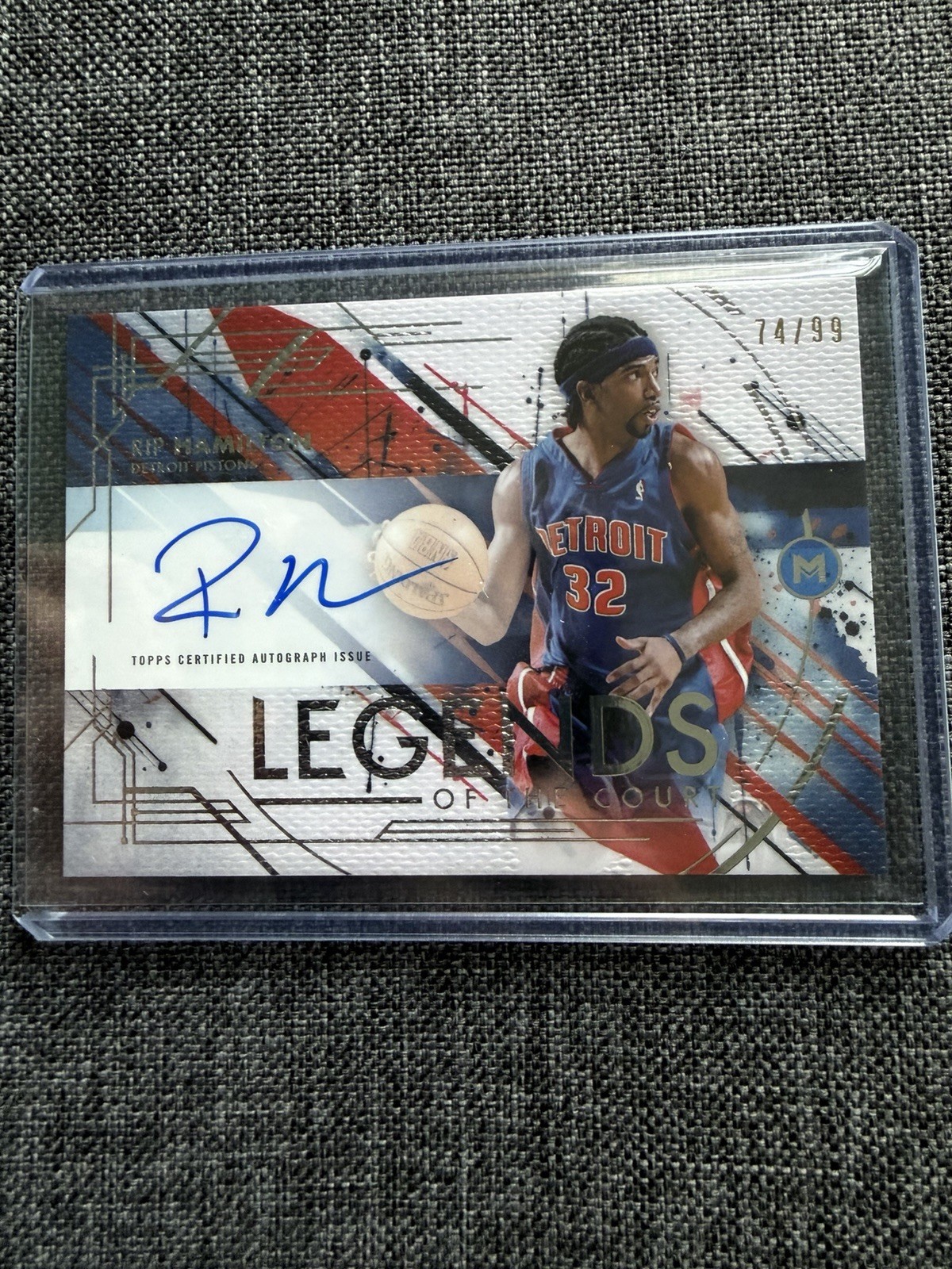 Rip Hamilton 2025-26 Topps Motif Legends Of The Court Auto /99 Pistons