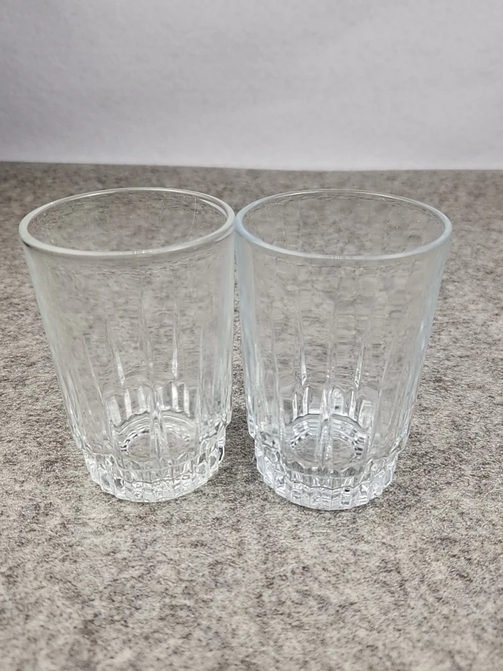 Набор из 2 ~ Arcoroc Франции прозрачный сок виски стаканы ~ 5 унций - Изображение 2 из 4