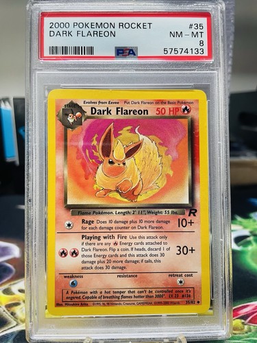 Dark Flareon (Unlimited) graded PSA 8 for sale on eBay