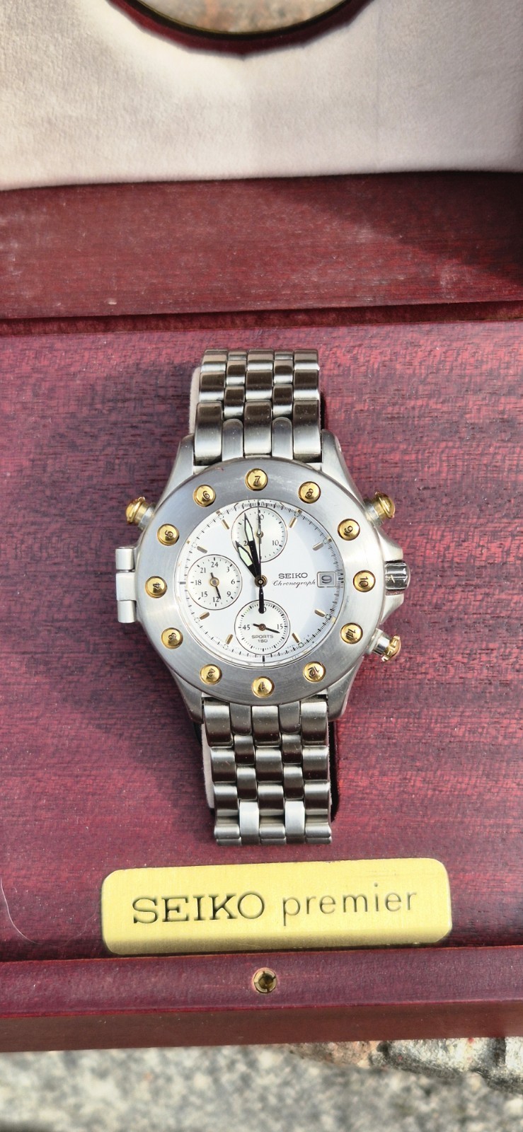 Seiko Premier № 0646 2000 Pieces Chronograph Sports 150 SHG002J NOS Full Set image 5