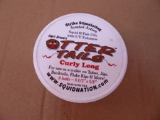 New Capt. Bruce's Otter Tails Orange Curly Long Fishing 8 Baits 6 1/2" x 5/8"