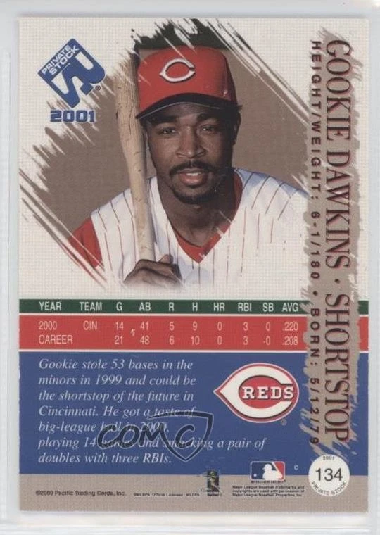 2001 Pacific Private Stock Gookie Dawkins #134 - Image 2 of 2