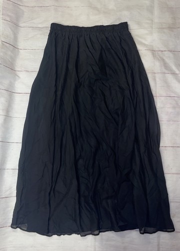 Maxirock Damen XL schwarz transparent gefüttert