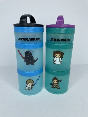 Whiskware Star Wars Stackable Snack Pack Containers Luke Leia Darth Vader Rey