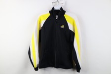 Vintage 90s Adidas Womens Small Distressed Spell Out Color Block Track Jacket