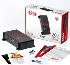 BOSS Audio Car Stereo Amplificatore Auto 2 Canali 200 Alta Uscita Lass A/B, 2/4 Ohm
