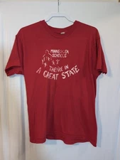 Vintage XL Screen Stars Single Stitch Minnesota Schools Red Tshirt