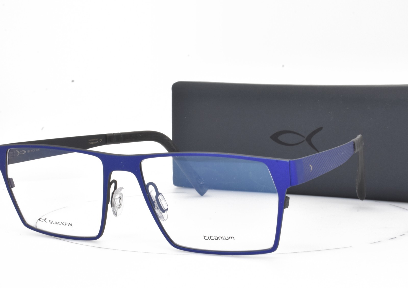 Blackfin Eyeglasses Blue Square Titanium 55-16-145 963 1110
