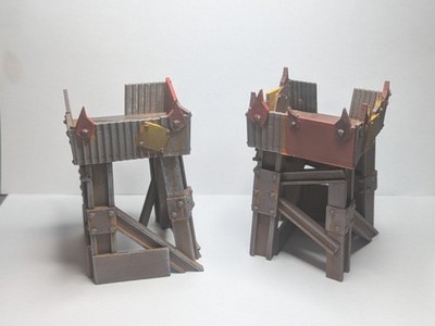 2x Schrottturm SciFi Gaming 3d gedruckt ork