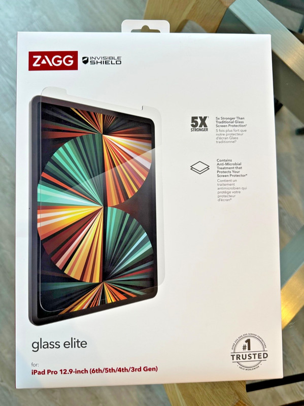 Zagg Invisible Shield Glass Elite protector Ipad Pro 12.9 inch- New, Good Price!
