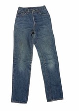 Vintage Levis 26501 Medium Wash Jeans Indigo Denim Womens 25x32 USA Made 80s 501