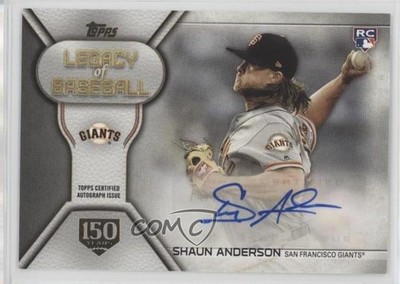 2019 Topps Update 150th Anniversary 43/150 Shaun Anderson Rookie Auto RC 0b0