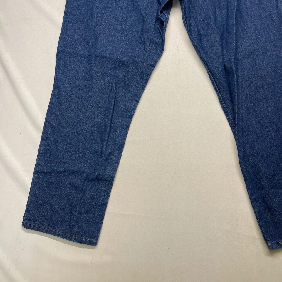WearGuard Jeans Mens 42x32 Blue Denim Cotton 5-Pockets Straight Leg Zip Fly - Image 2 of 4